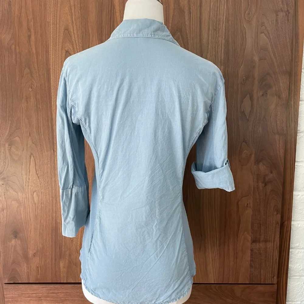 James Perse 3/4 sleeve Button Up Shirt Size 3 - Picture 6 of 7